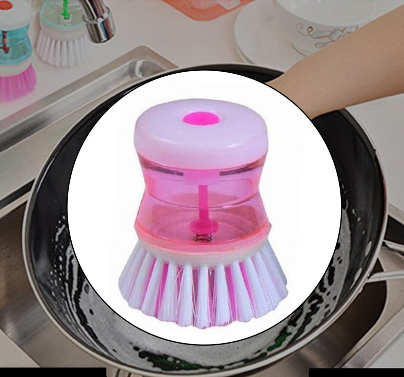 Cleaning Brush With Liquid Soap Dispenser