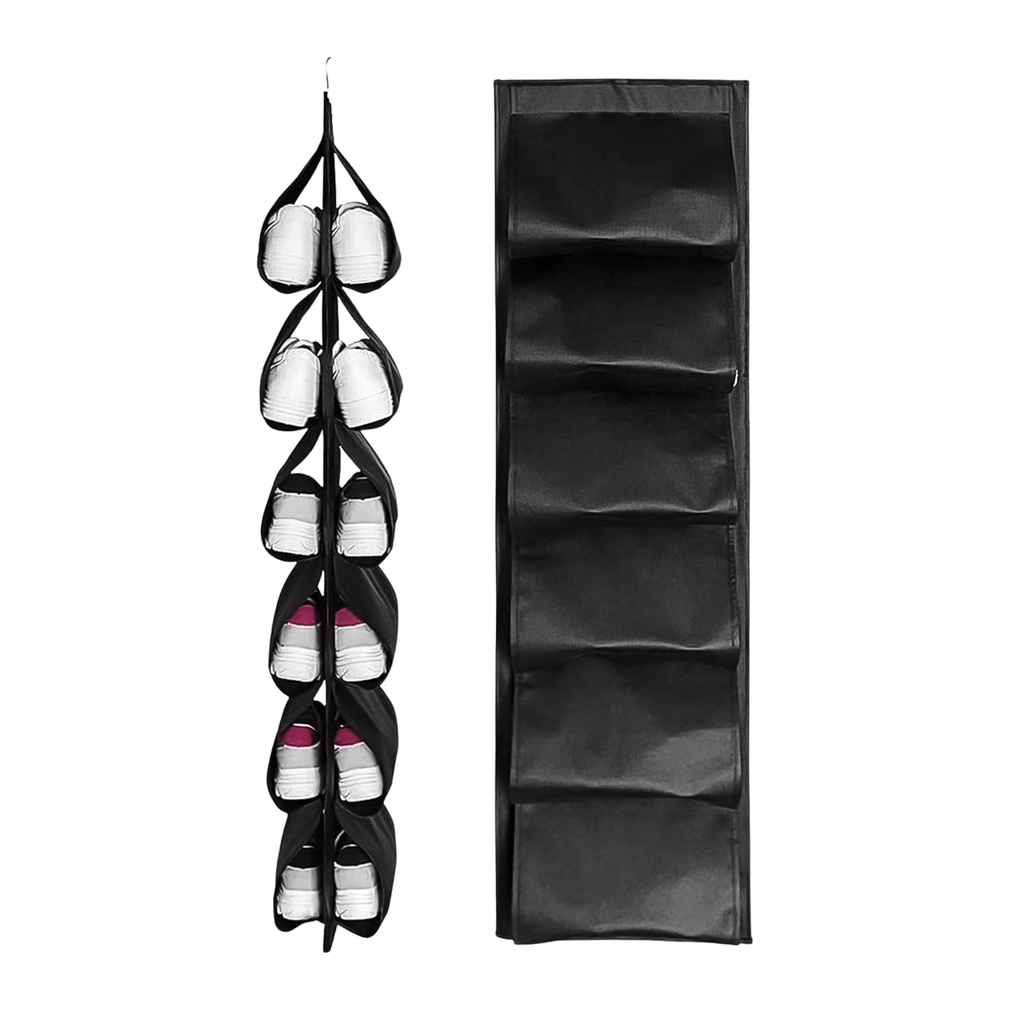 12 Grids Hanging Storage Bag, 12 Pocket (1 Pc Mix Colour)