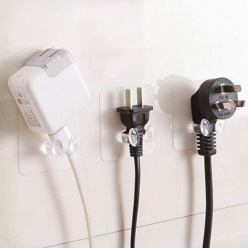 Adhesive Plastic Wall Hook Self Stick Hanger Strong Hold (5 Pc)