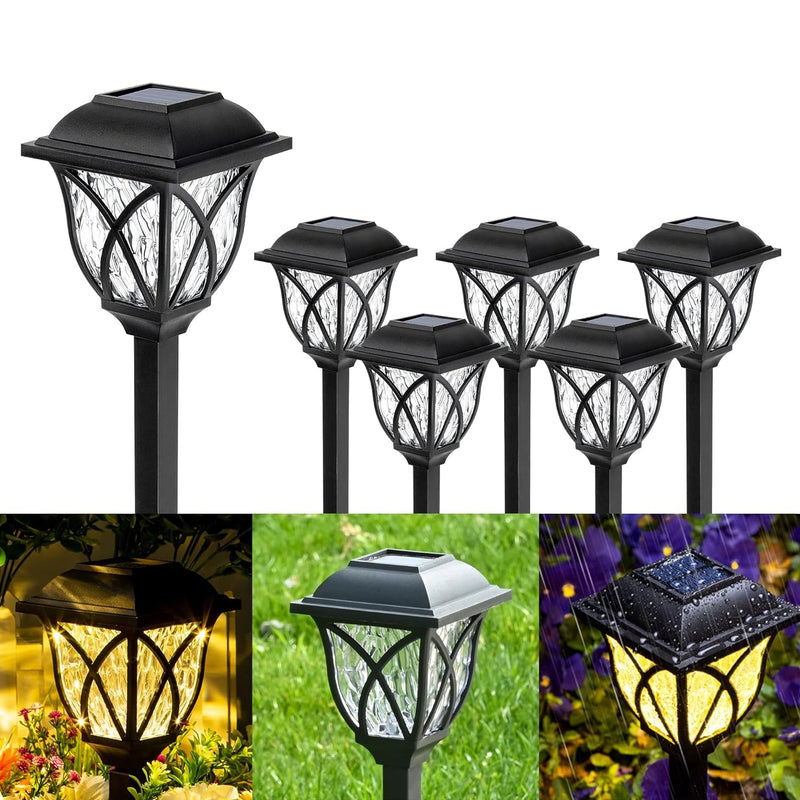 Solar Pathway Lights Outdoor Garden Lights (2 Pcs)