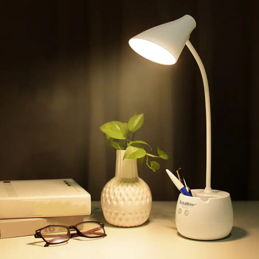 Rechargeable Desk Lamp With Pen Holder & Touch Switch (2000mAh)