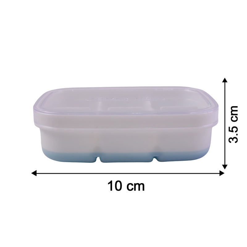 Mini Plastic 6 Cavity Ice Tray - Freeze  Fresh Compact Ice Cube Tray