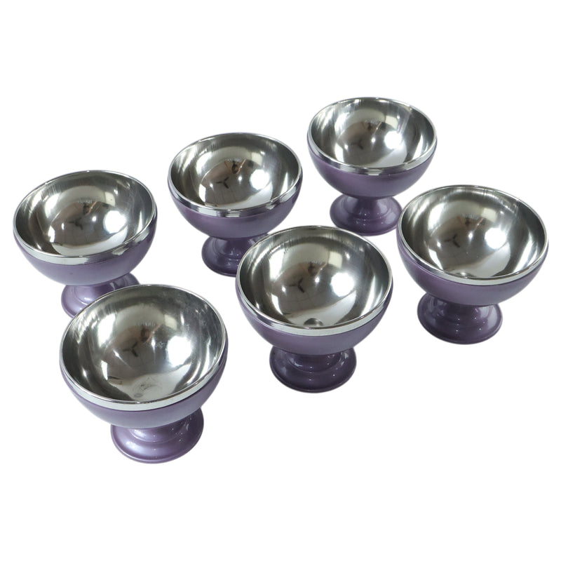 6 Pc Stainless Steel Dessert Bowl Cup Set With Stand