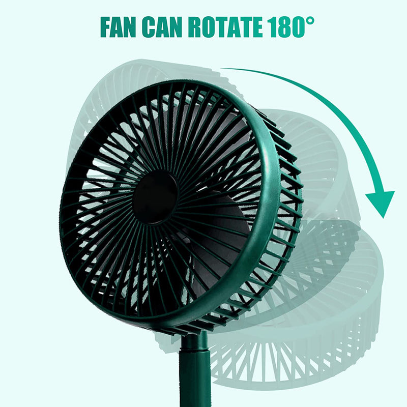 Telescopic Electric Desktop Fan, Height Adjustable Foldable & Portable