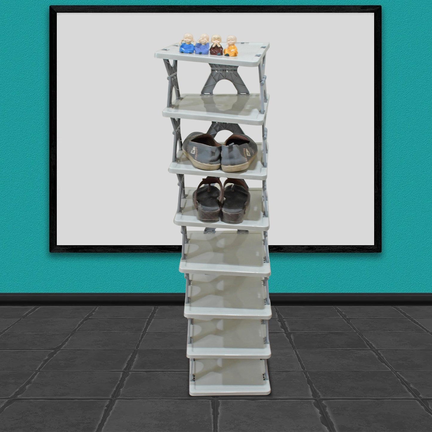 Smart Shoe Rack / Shoes Stand Foldable & Collapsible (8 Layer)