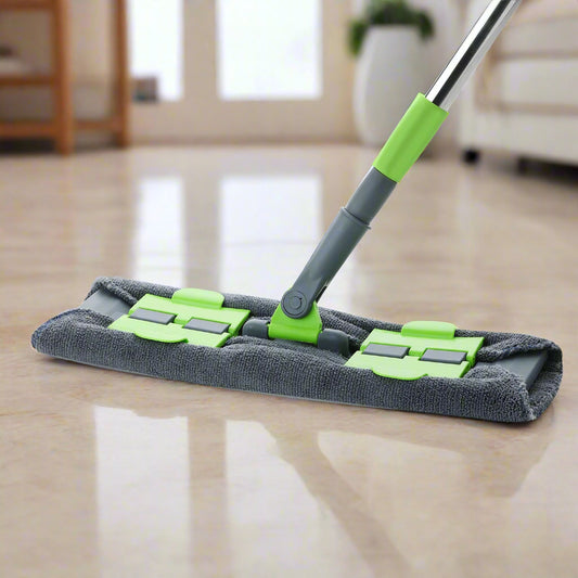 Multipurpose Wet & Dry Cleaning Microfiber Flat Mop With 360 Degree Rotating Head & Telescopic Handle
