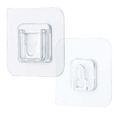 7433 Transparent Adhesive Male Hook Used For Hanging Various Types Of Items (1pc)