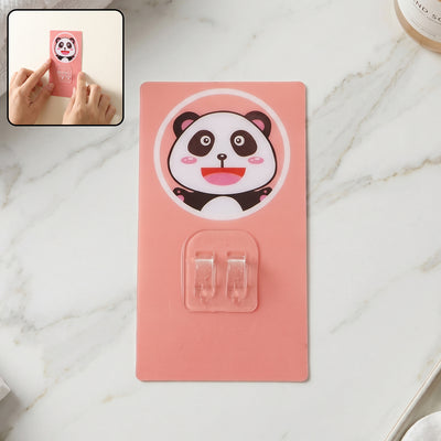 Cartoon Adhesive Plastic Wall Hook Self Stick Hanger Strong Hold Storage (1 Pc)