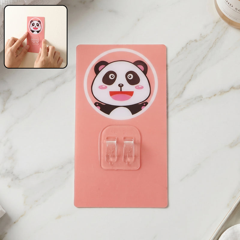 Cartoon Adhesive Plastic Wall Hook Self Stick Hanger Strong Hold Storage (1 Pc)