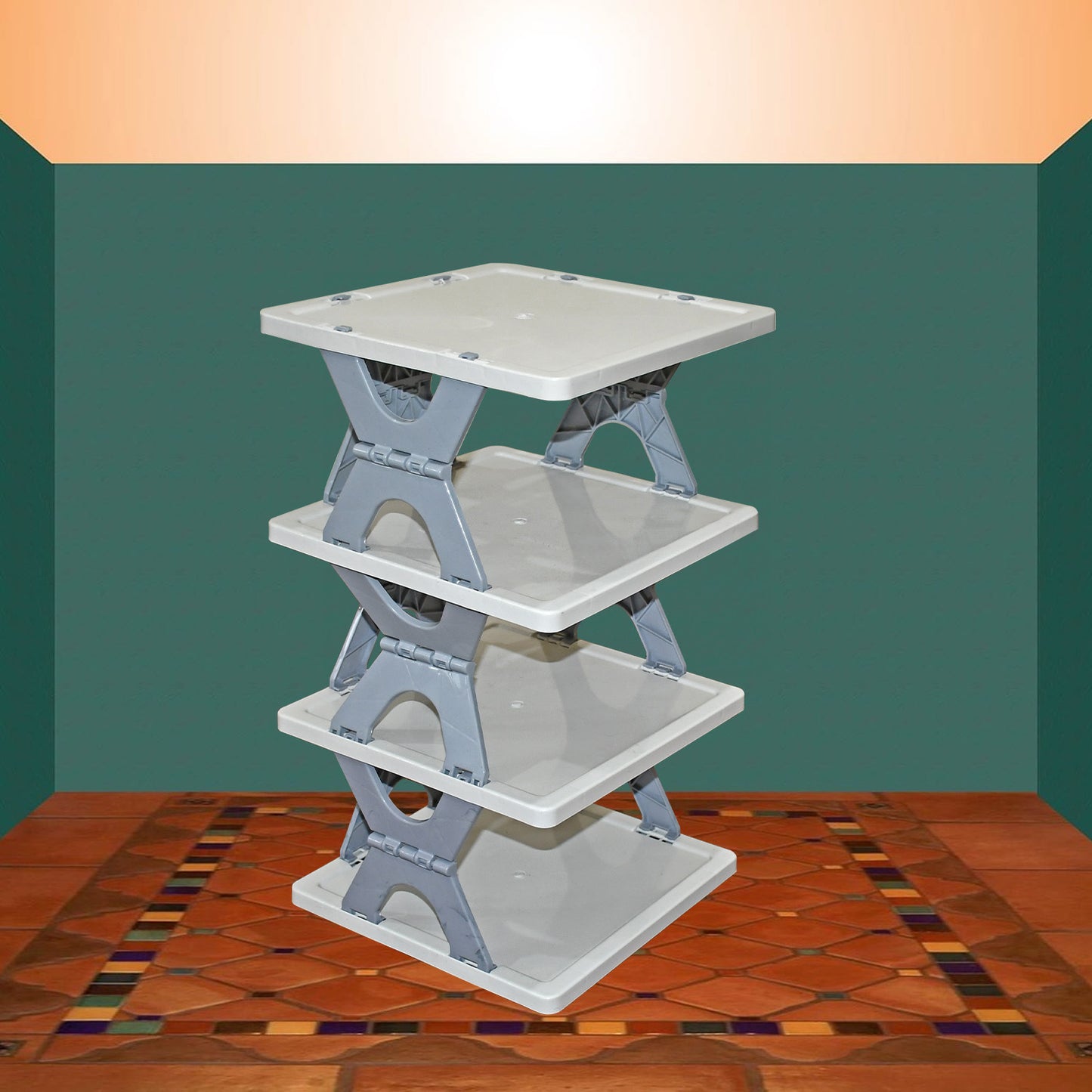 Smart Shoe Rack Stand Multifunctional Entryway Foldable & Collapsible (1 Pc / 4 Layer)
