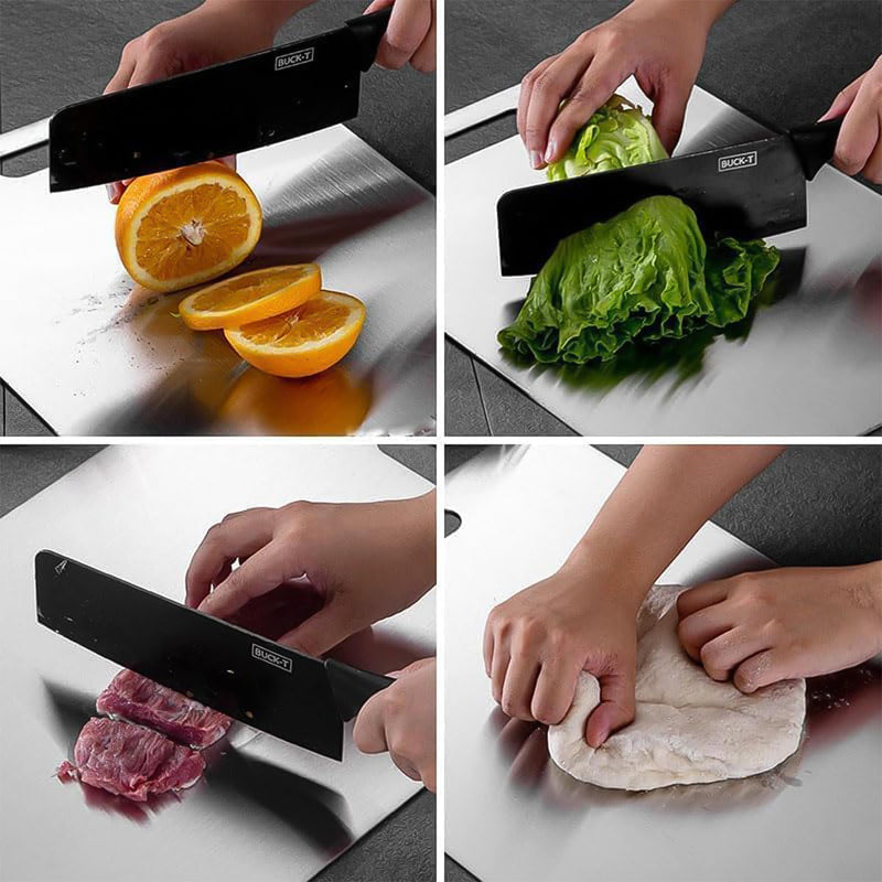 Stainless Steel Vegetable & Fruit Cutting / Chopping Board (31 x 20 Cm)