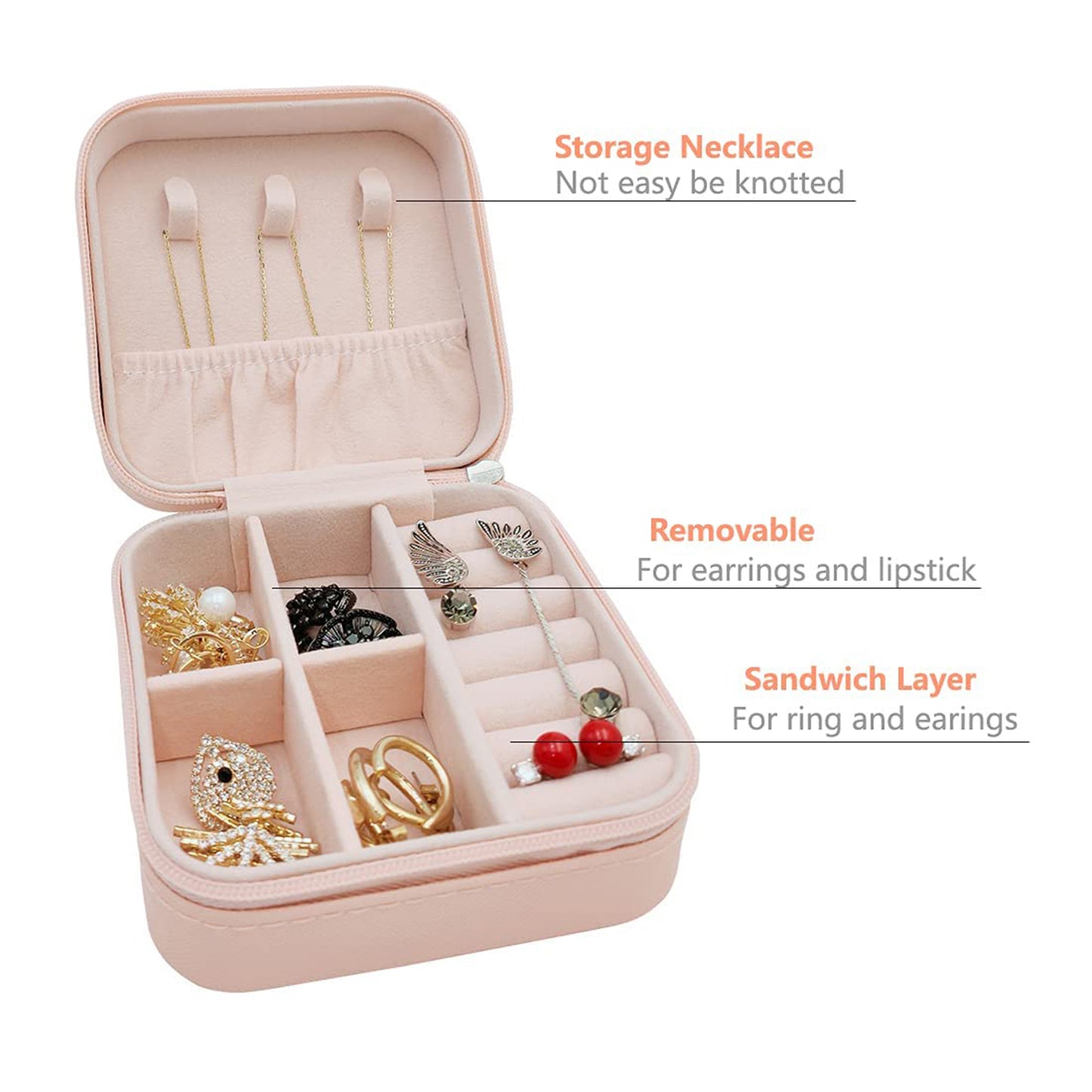 Mini Portable Leather Jewellery Box For Women