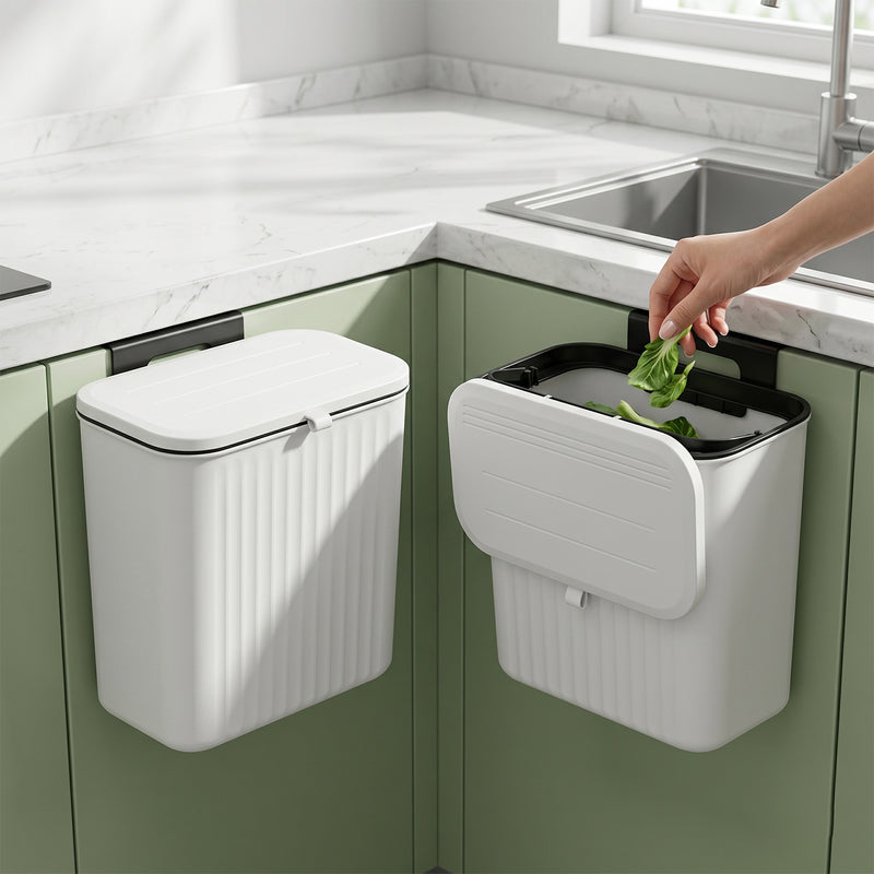 Portable Plastic Kitchen Dustbin Trash Bin (1 Pc 25x22 Cm)