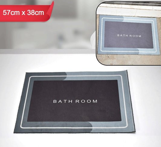 Square Bathroom Mat, Water Absorbent & Anti-slip (57x38cm)