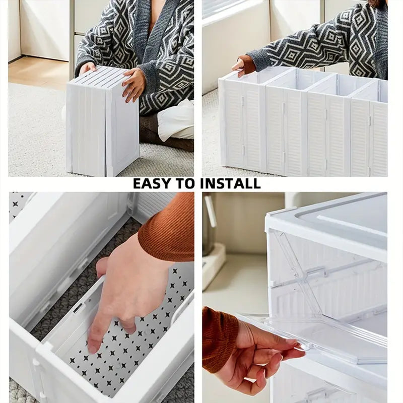 Stackable Multifunctional Storage For Clothes, Foldable Drawer / Shelf Basket (5 Layer)