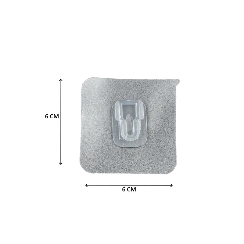 7433 Transparent Adhesive Male Hook Used For Hanging Various Types Of Items (1pc)