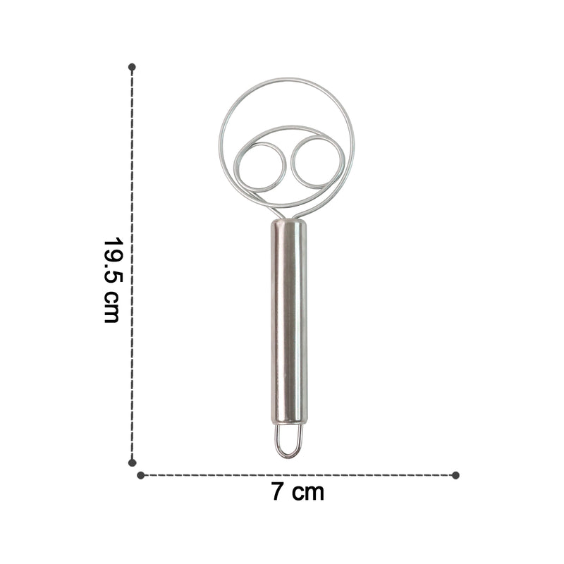 2-piece Stainless Steel Spiral Hand Whisk - (2 Pc  Set)