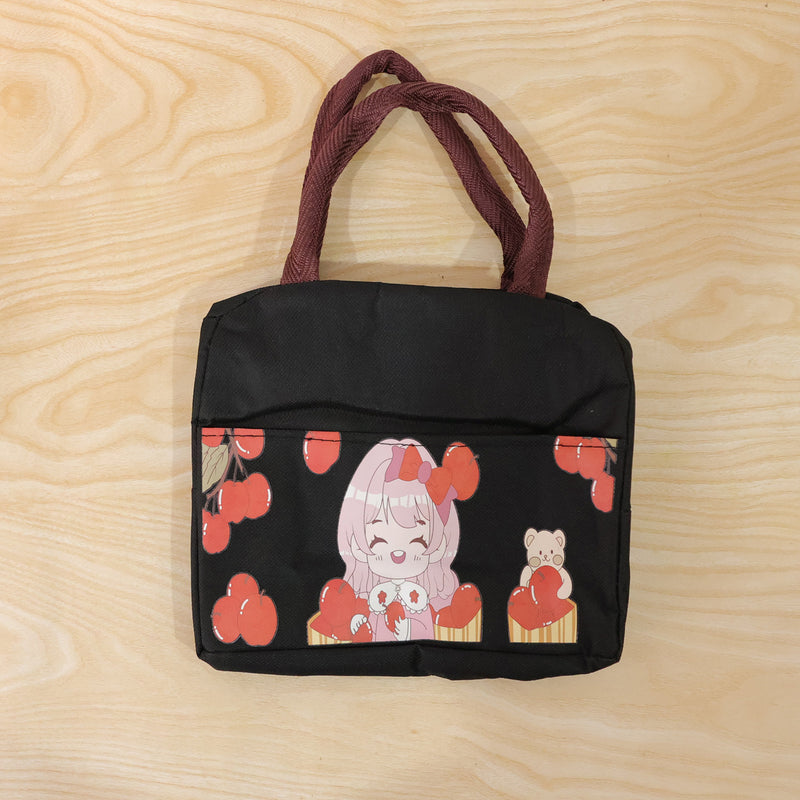 Insulated Lunch Bag With Cute Cartoon Design (1 Pc)