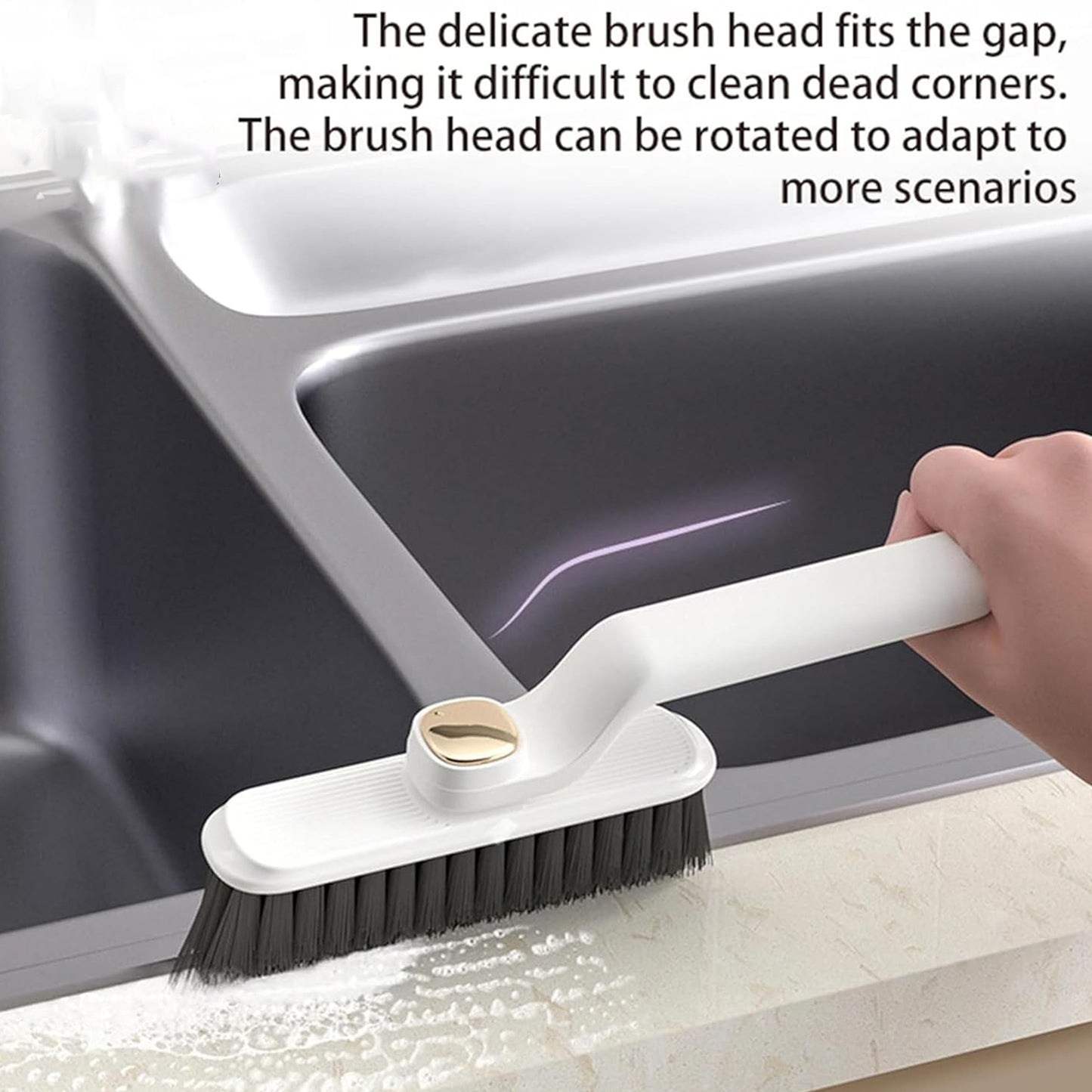 Multi-function 360 Degree Rotating Crevice Floor Cleaning Brush (1 Pc)
