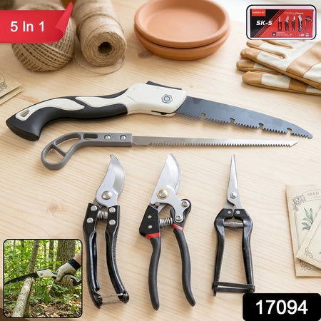 5 In 1 Gardening Tool Kit  Complete Garden Cutting Set For Gardeners