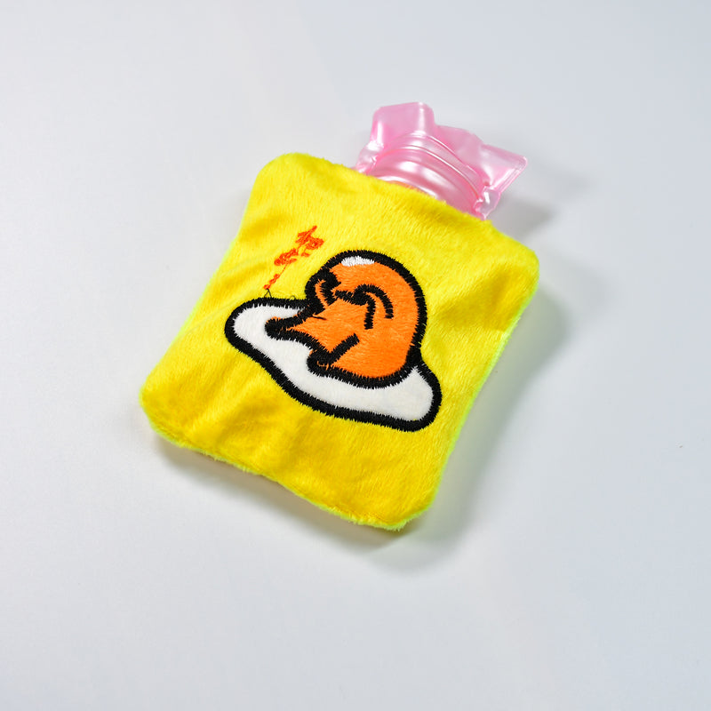 Yellow Duck Head Small Hot Water Bag With Cover For Pain Relief Neck Shoulder Pain And Hand Feet Warmer Menstrual Cramps.