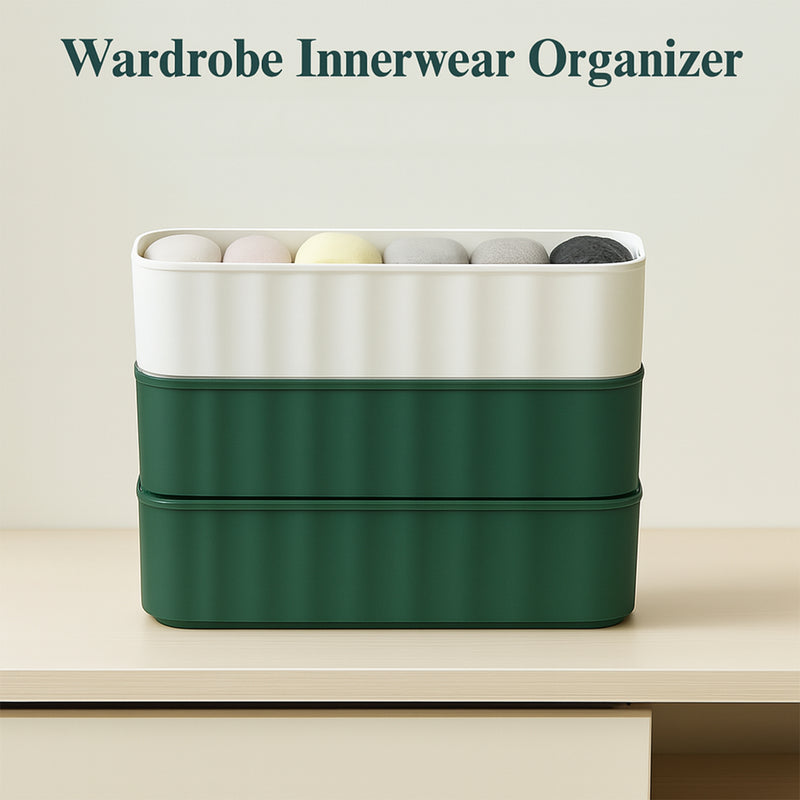 236 5-compartments Sockshandkerchiefunderwear Storage Box Socks Drawer Closet Organizer Storage Boxes (Pack Of 4)