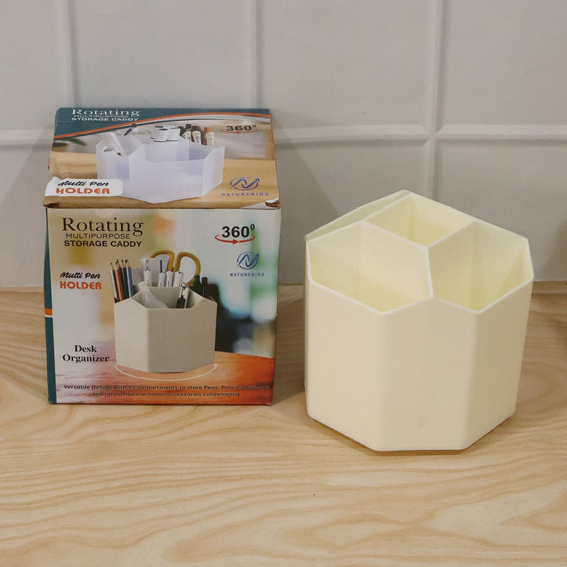 360 Degree Rotating Desk Organizer  Keep Your Workspace Tidy