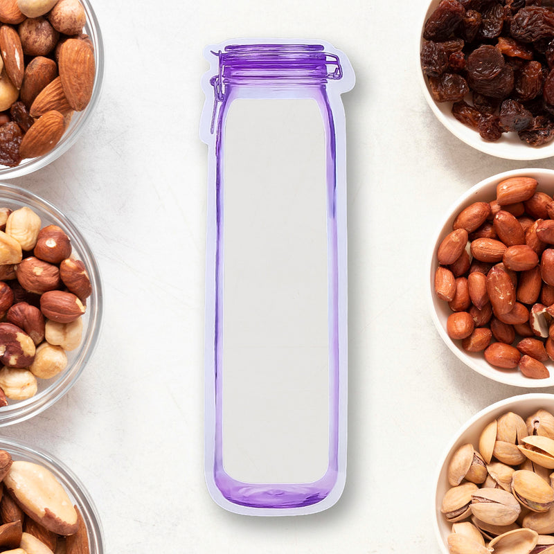 Bottles Shape Ziplock Food Storage Bag, Reusable (500 ml)