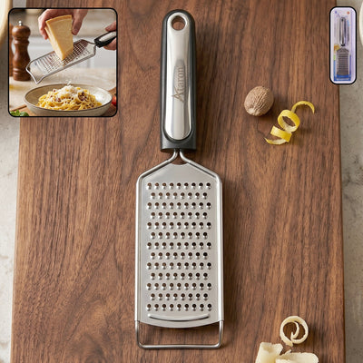 Ss Slim Cheese Grater With Plastic Handle For Vegetables And Lemon Zest (1 Pc)