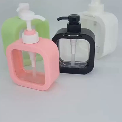 Snap Sink Dispenser Plastic Clear Empty Pump Lotion Bottles Random Colour (1 Set)