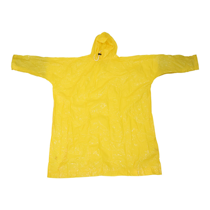 Reusable Waterproof Raincoat Hooded Long Rain Poncho Yellow (1 Pc)