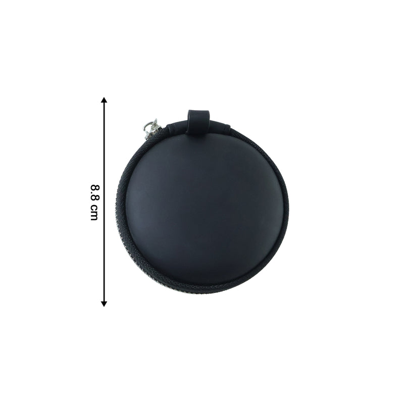 Compact Hard Shell Earphone Carrying Case With Zipper Closure (1 Pc)