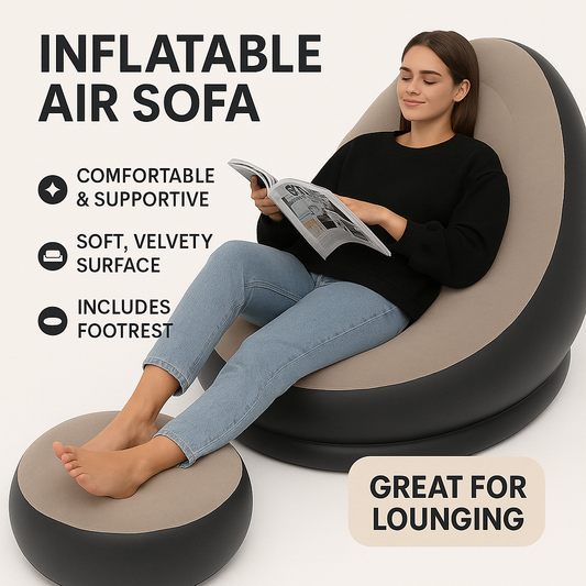 Inflatable Sofa Lounge Chair With Inflated Recliners (with electric pump)(Onam Sale Price - Prepaid Only)