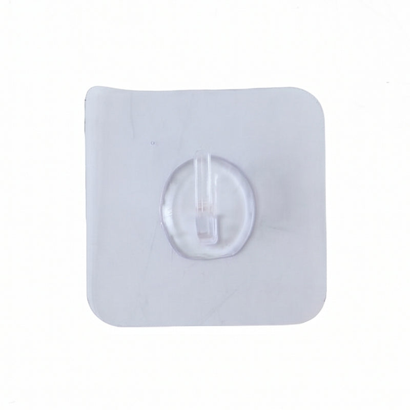 Transparent Square Self Adhesive Wall Utility Hook (1 Pc)