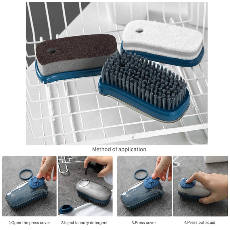 Hydraulic Liquid Detergent Dispensing Cleaning Brush