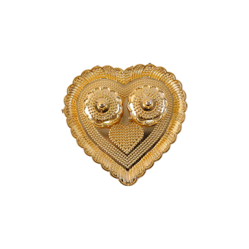 Heart Shaped Kankavati Kumkum Holder For Puja And Tilak Rituals (1 Pc)