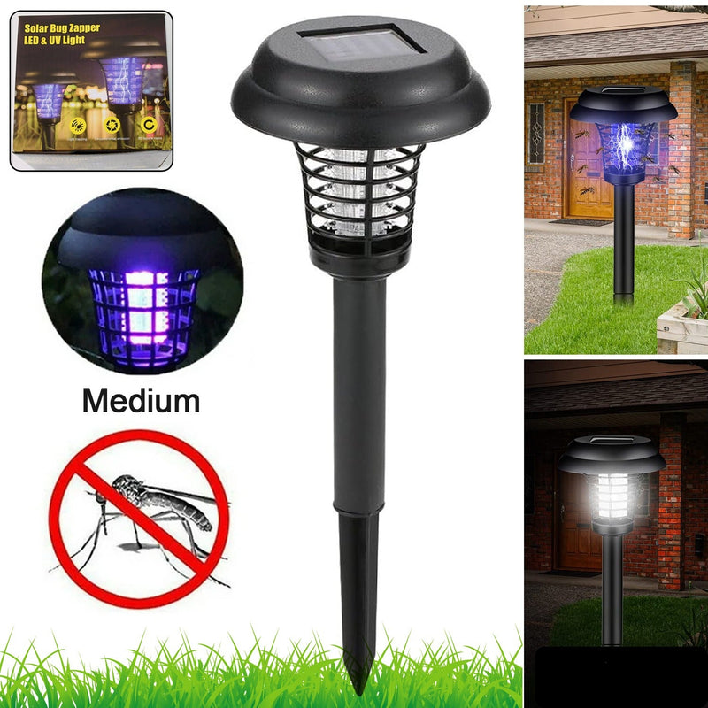 Medium Garden Solar Powered LED Mosquito Trap Bug Zapper (1 Pc)