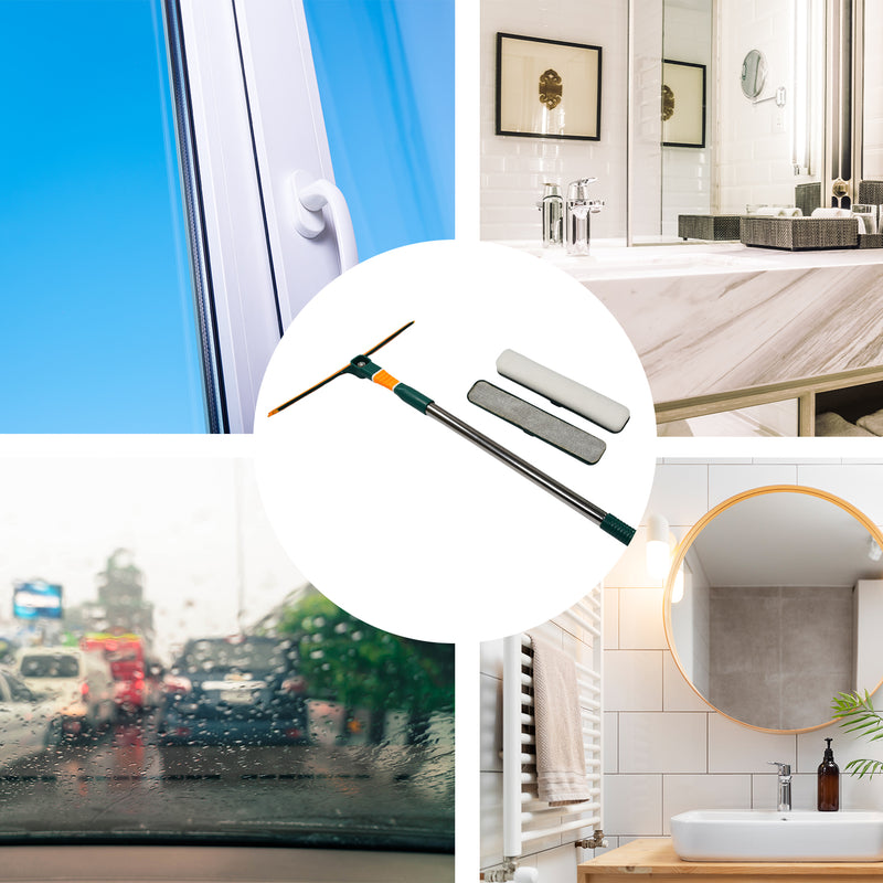 3 In 1 Glass Wiper For Cleaning & Wiping Of Floors, Glasses & Dust