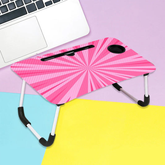 Portable Multifunction Laptop Table With Tablet Slot & Cup Holder
