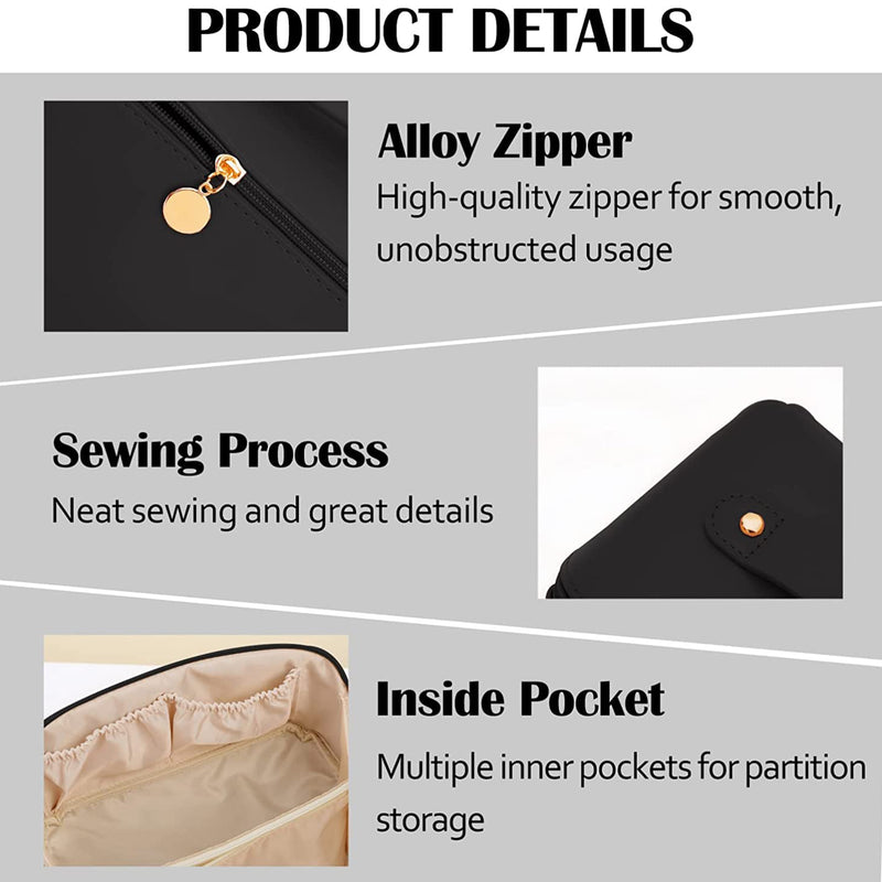 Travel Makeup / Toiletry Organizer Pouch With Zipper & Handle
