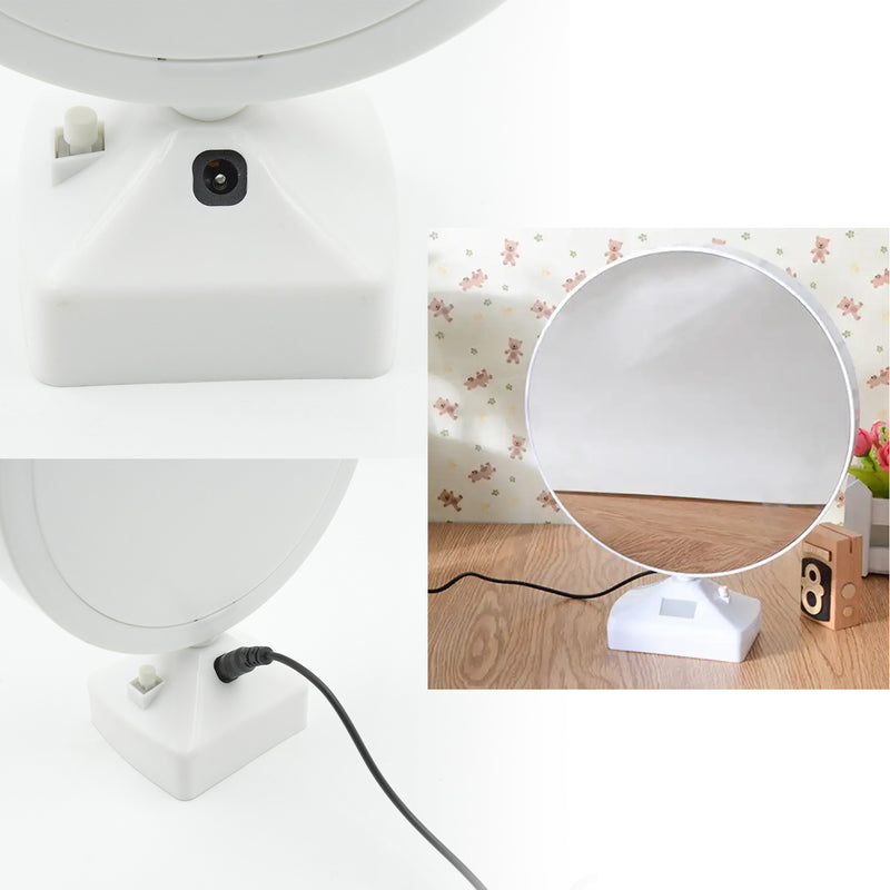 Plastic 2 In 1 Mirror & Photo Frame With Led Light