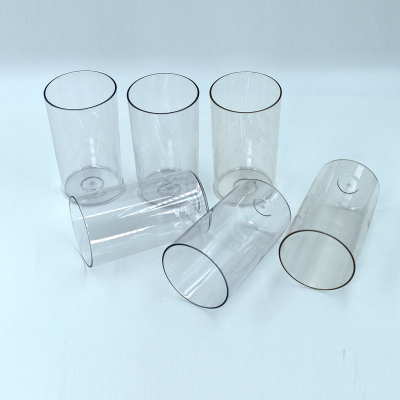 High Quality Food Grade Plastic Classic Glass, Set Of 6 (Each 350ml)