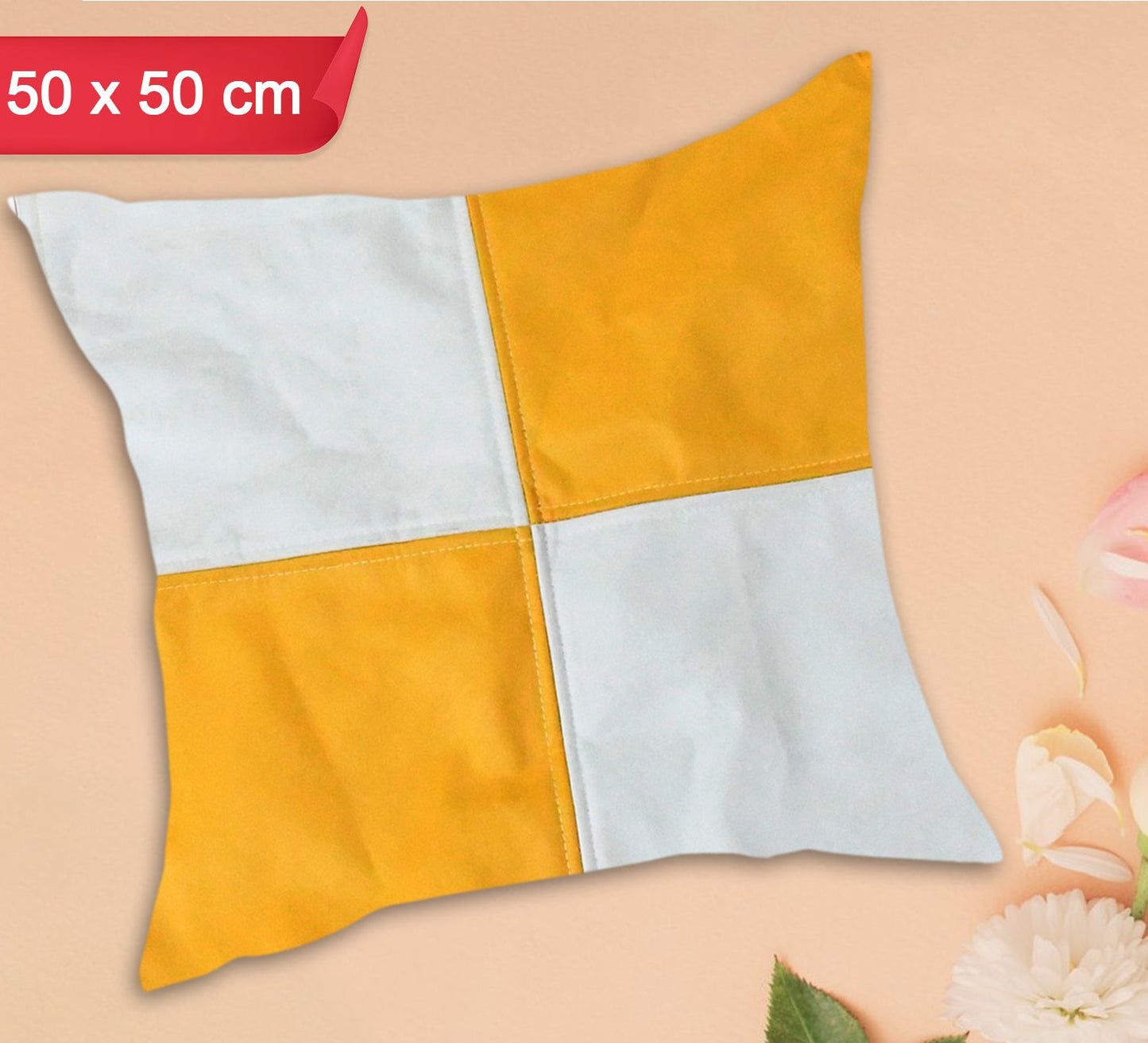 Soft Decorative Pillow Covers For Bed Sofa (50 x 50 Cm)