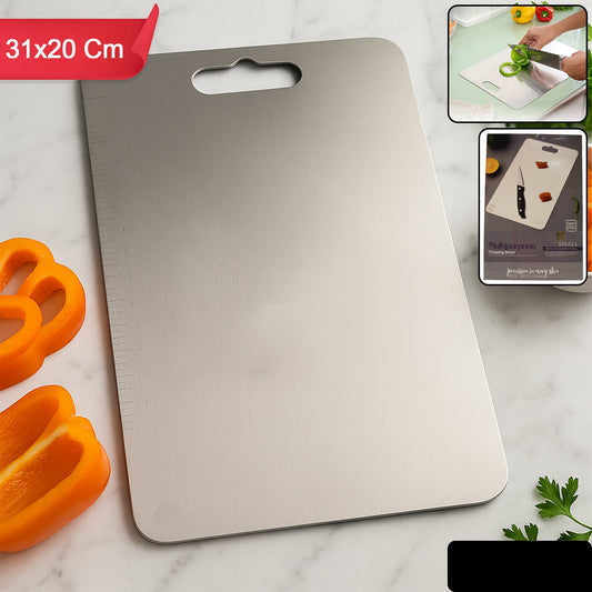 Stainless Steel Vegetable & Fruit Cutting / Chopping Board (31 x 20 Cm)