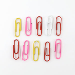 Vinyl-coated Paper Clips - (10 Pc  Set)