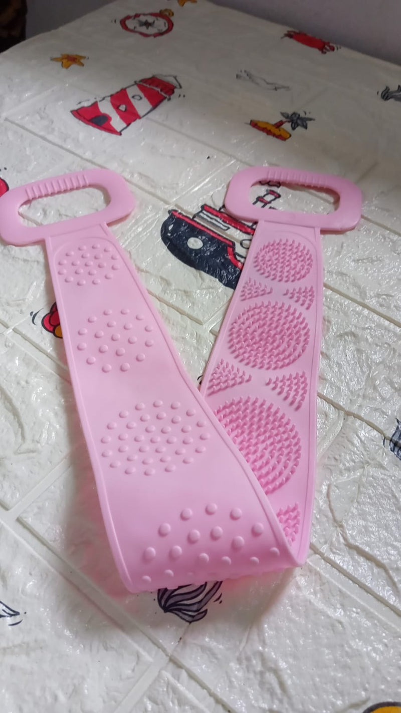 7274 Bath Body Brush Towel Eco-friendly Back Scrubber Shower Brush Silicone Bath Body Brush Towel Body Cleaning Bathroom Shower Strap