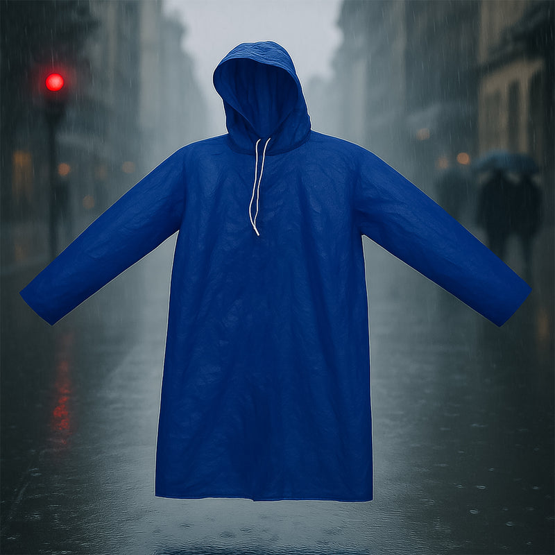 Large Durable Waterproof Hooded Raincoat For Men