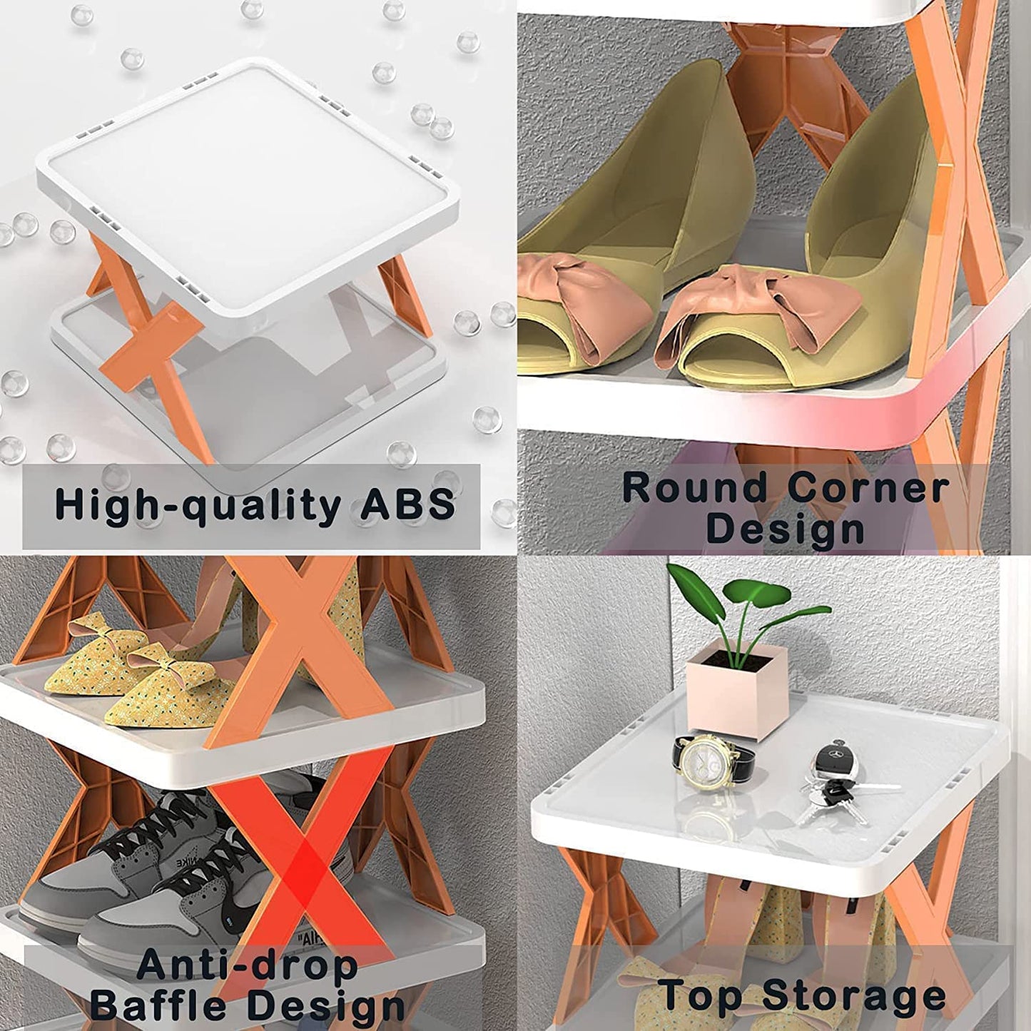 8 Layer Shoes Stand Foldable & Collapsible