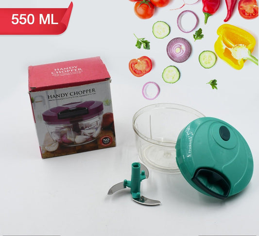 Handy Mini Plastic Vegetable Chopper / Cutter With 3 Blades