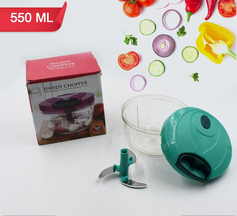 Handy Mini Plastic Vegetable Chopper / Cutter With 3 Blades